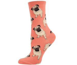 orange pug socks