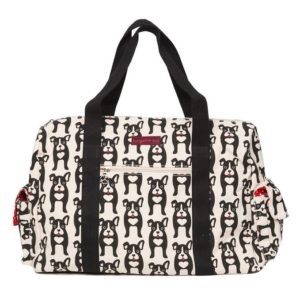 travel bag with dog pattern frenchie boston