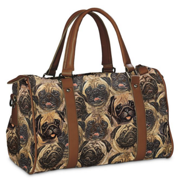 pug faces large handbag