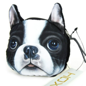 boston terrier wallet made of cloth