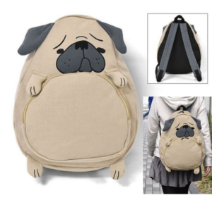 cute pug-shaped backpack from japan