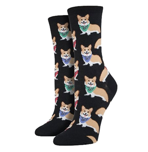 Cute Pembroke corgi pattern socks
