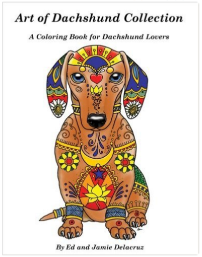 dog coloring book (Dachshund)